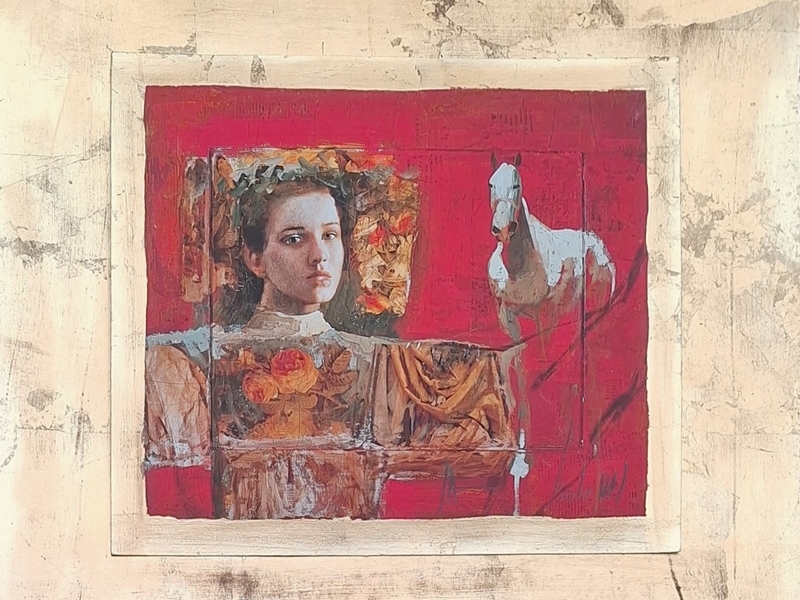 Girl and horse B 17