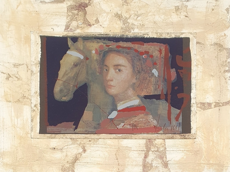 Girl and horse B 18