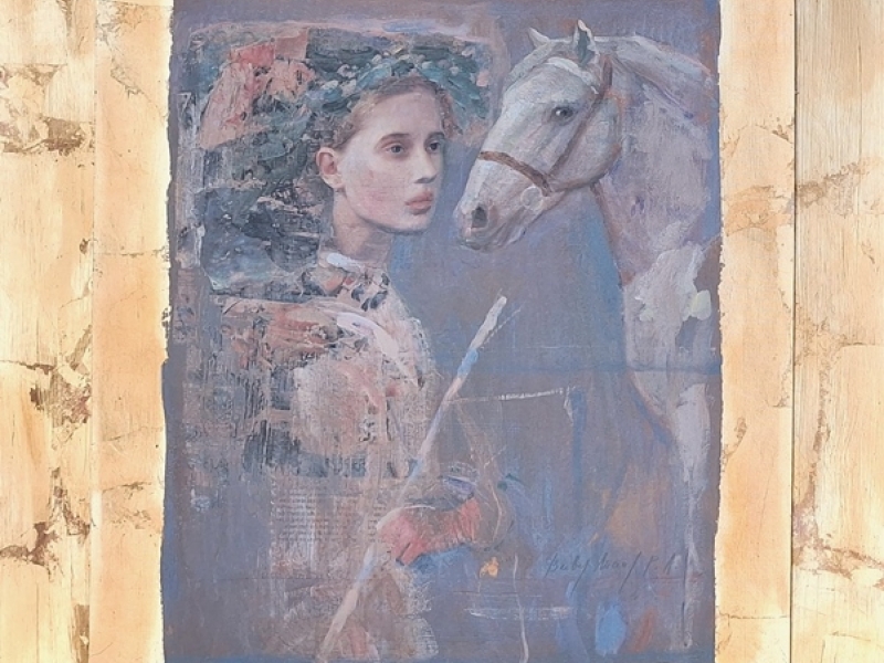Girl and horse B 1