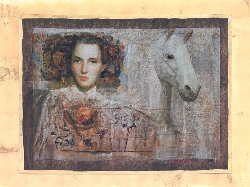 Girl and a horse H 10