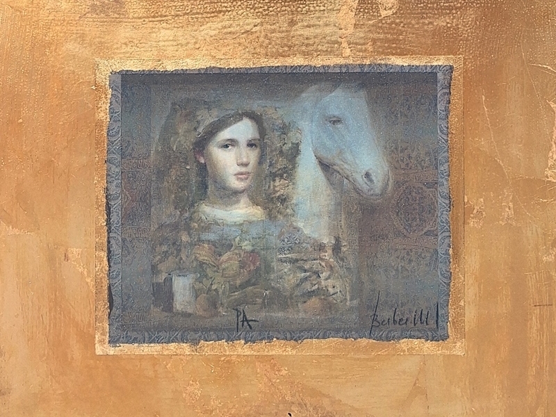 Girl and horse J 12 Z