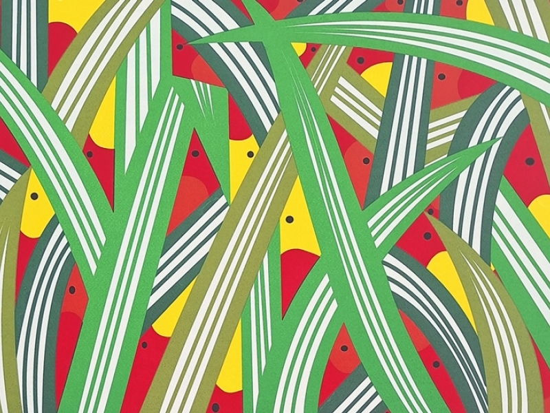 Birds in grass