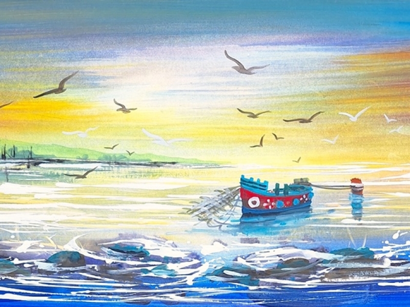 Sea landscape - Boat 2427