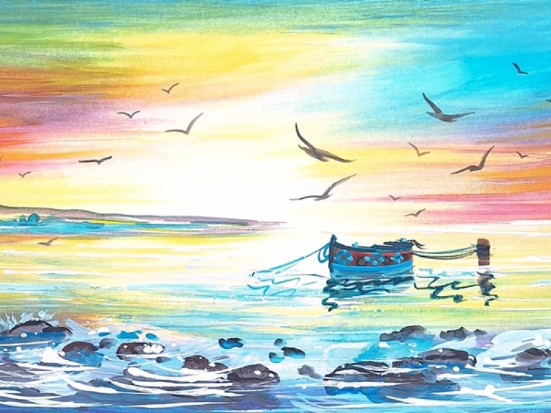 Sea landscape - Boat 2429