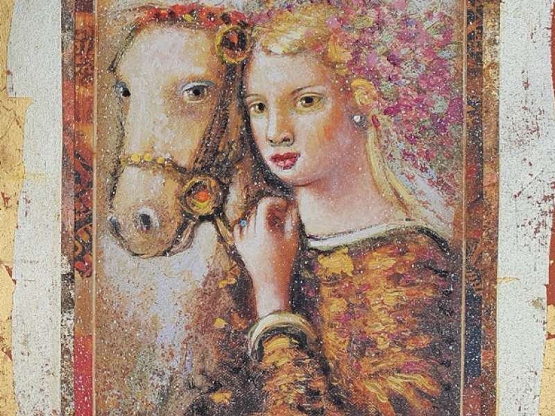 Djevojka i konj II H (bez okvira)