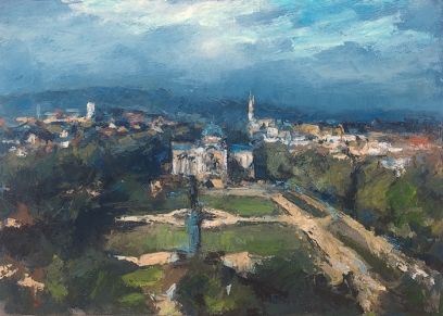 Zagreb - Tomislavov trg UŽ-87, Jurković Mato, ulje na platnu