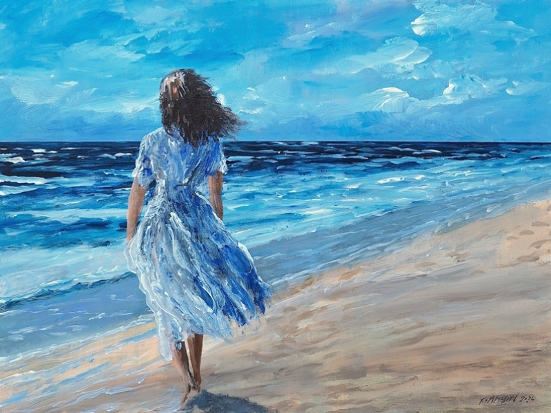 Girl on shore 2430