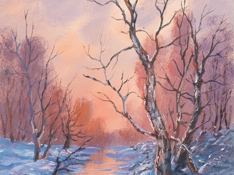 Sunlit winter landscape 2213