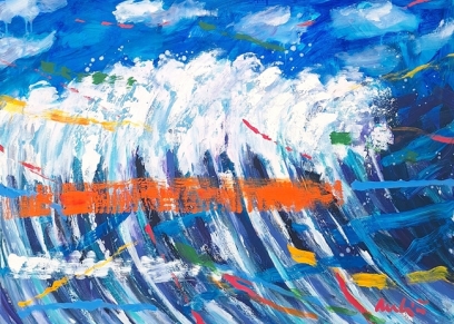 Wave XXL, Kuliš Vatroslav, acrylic on canvas