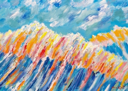 Wave XXL II, Kuliš Vatroslav, acrylic on canvas