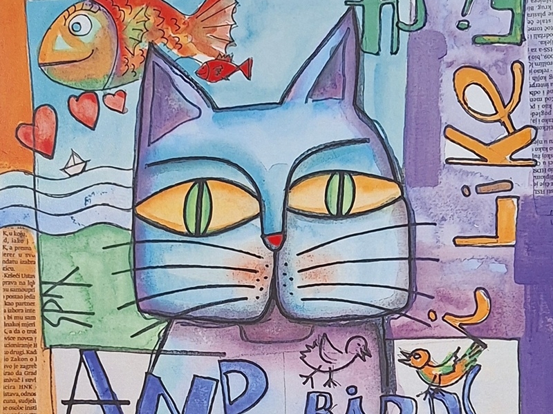 Cat - I love fish and birds