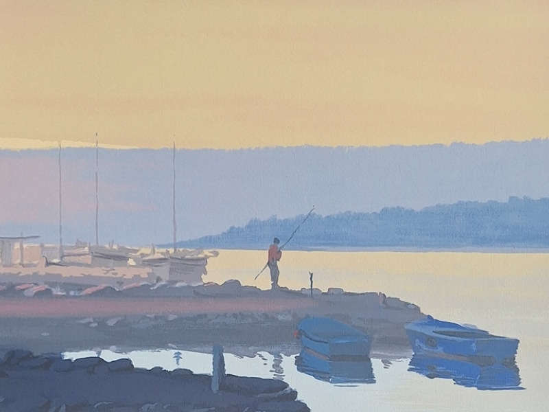 Fisherman on a dock G