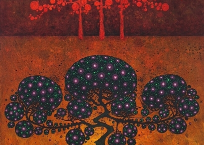 Arbor Vitae N (bez okvira), Peruzović Marko Hrvoje, akril na platnu
