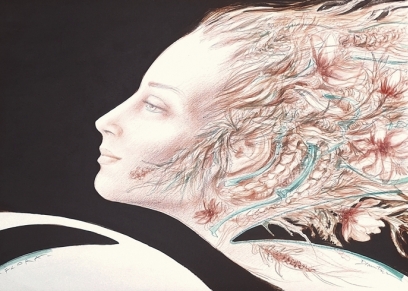 Flora CRN, Popović Dimitrije, olovka u boji