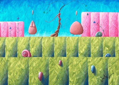 Garden of Eden, Vučić Jakov, acrylic on canvas