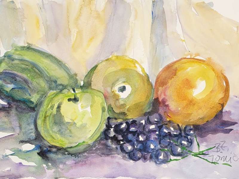 Jabuke, limun i grožđe A (bez okvira)